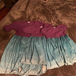 Mermaid dresses 3 size 5, 3, & 2T. So cute great for Disney Trip.
